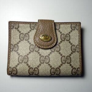 Vtg Gucci GG Monogram Coated Canvas Card Holder Made In Italy, Size 3 in x 4 in